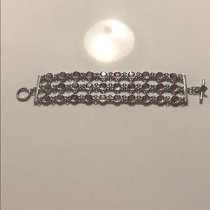 Banana Republic Purple and Silver Bracelet